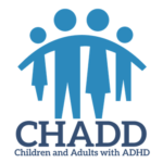 CHADD blue logo with organization name and transparent background 360px