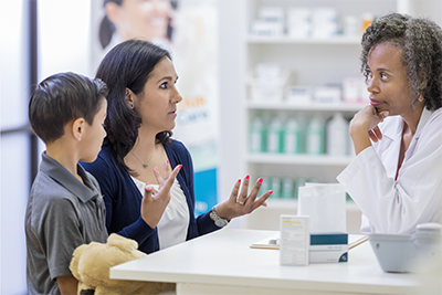 mother parent pharmacy pharmacist medication faces