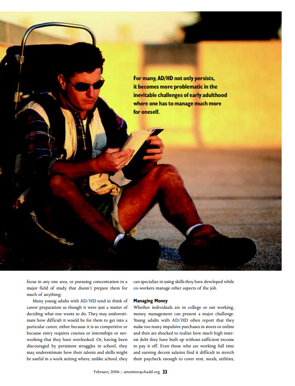 ADHD and Challenges of Early Adulthood (Attention, February 2006)