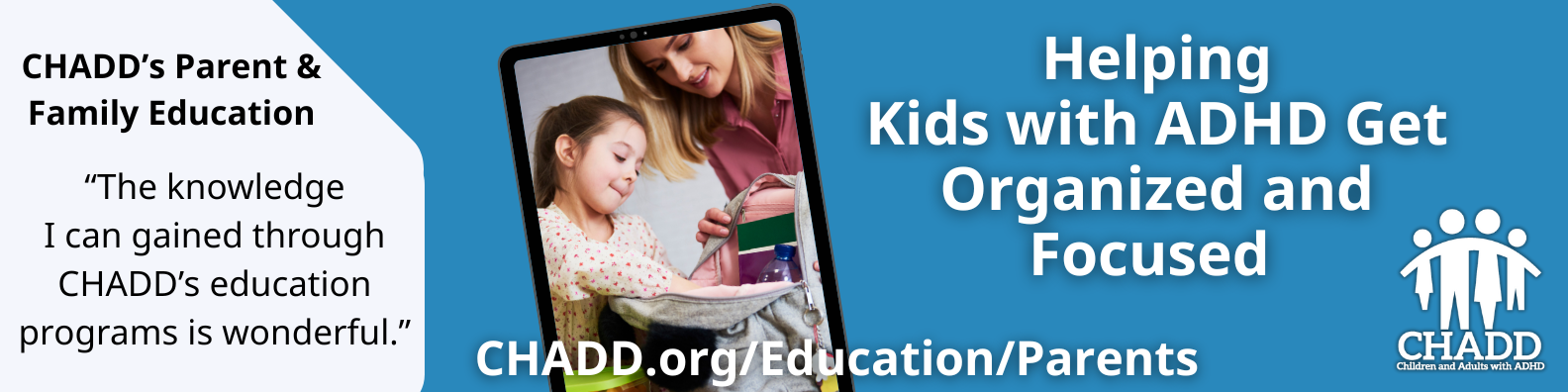 Helping Kids with ADHD Get Organized Banner Ad